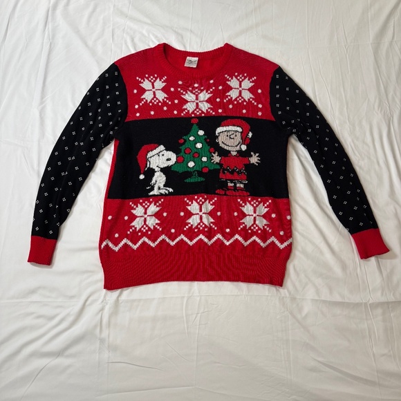 Charlie Brown Ugly Christmas Sweater EUC - Size Large - Picture 1 of 5